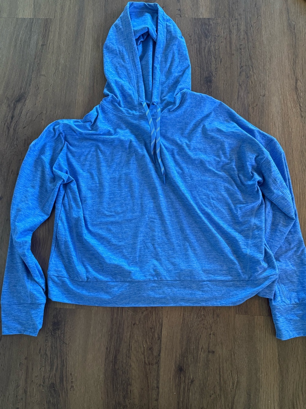 Women’s Blue Hooded Lightweight Sweater